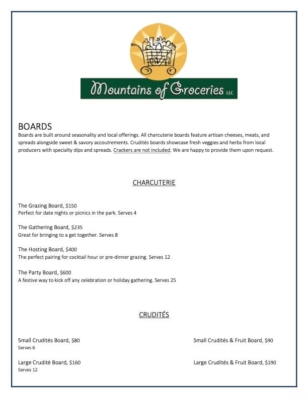 Reference menu page 1 menu